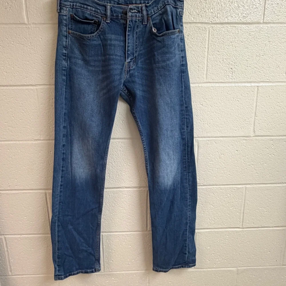 Levis Mens 505 Regular Fit Straight Leg Jeans 31x33 Blue Medium Wash Denim